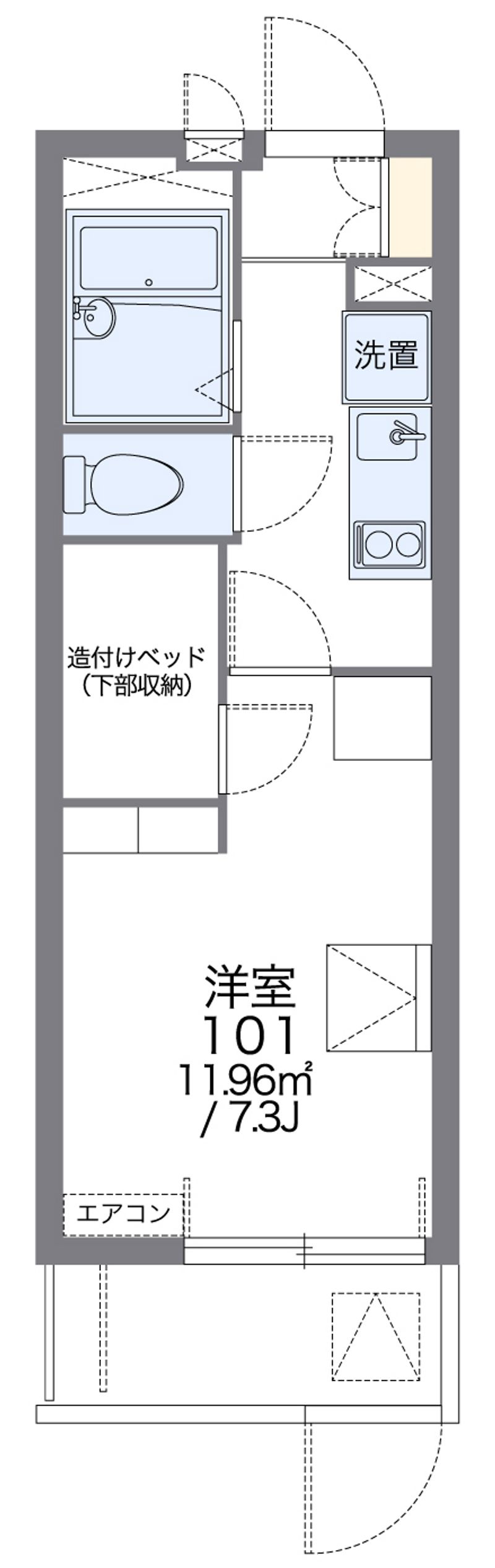 レオパレス幸 間取図