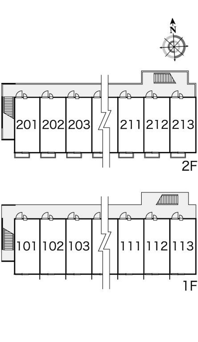 レオパレスみえ 間取配置図