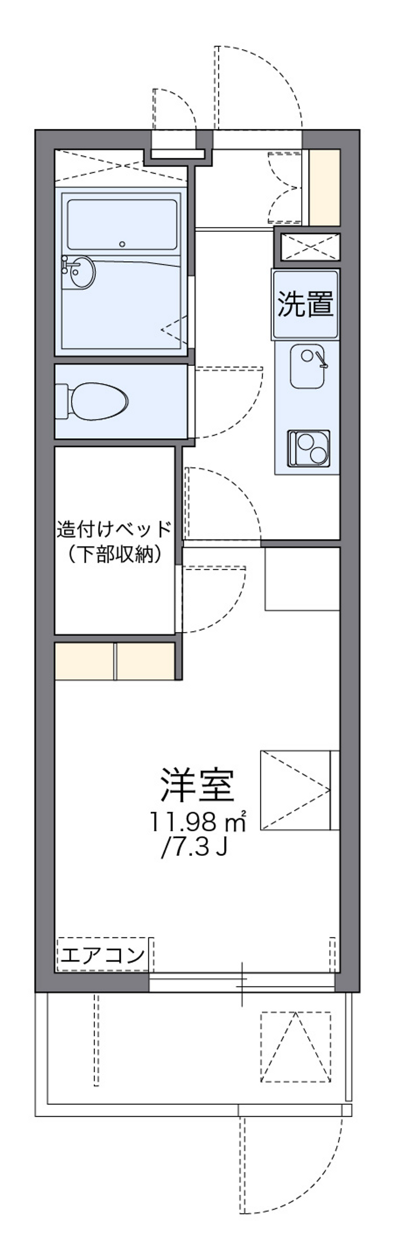 レオパレスツツミ館 間取図