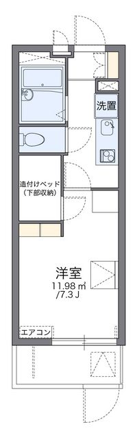 レオパレスツツミ館 間取り図