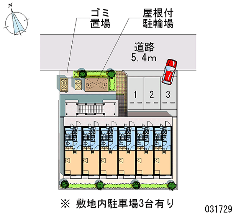 レオパレスエコースウィート恵Ⅱ 月極駐車場