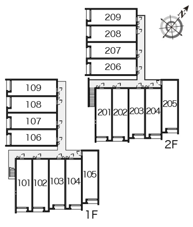 クレイノ桜ソレイユ 間取配置図