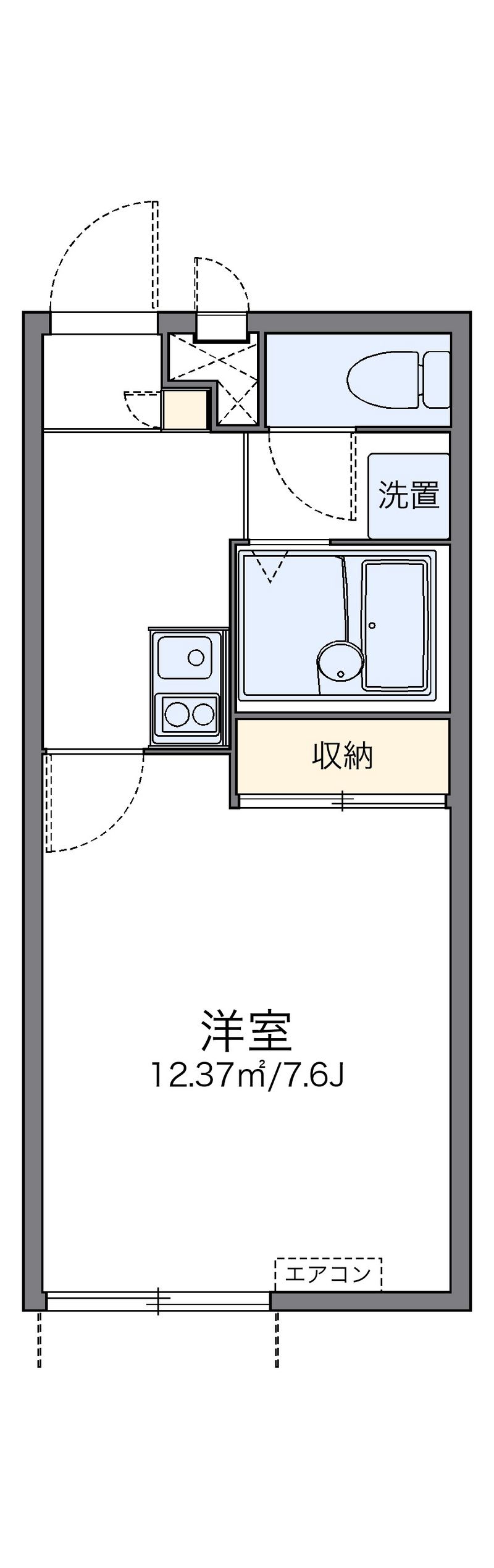 レオパレスけやき通りハイツ 間取図
