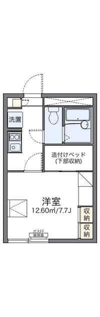 レオパレストレビアンⅢ 間取り図