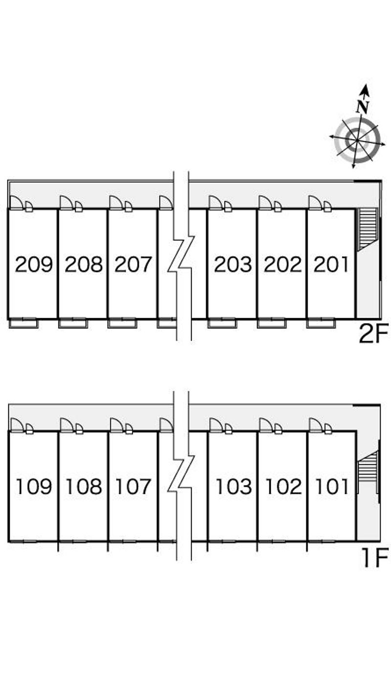 レオパレスあめや 間取り配置図
