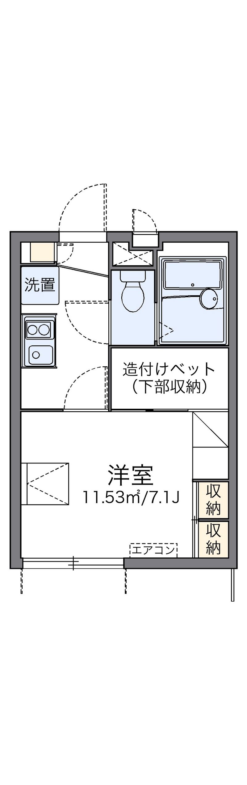 レオパレス七郎兵衛 間取図