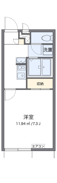 レオパレスウイングコートヤチヨ 間取り図