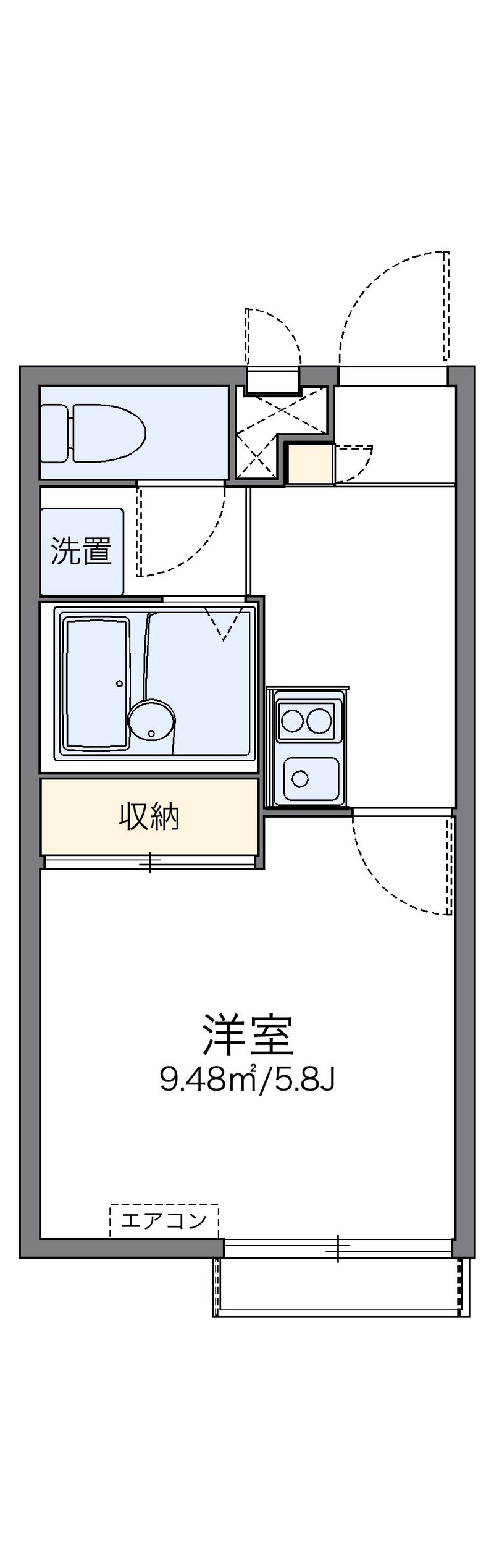 レオパレスハワース 間取図