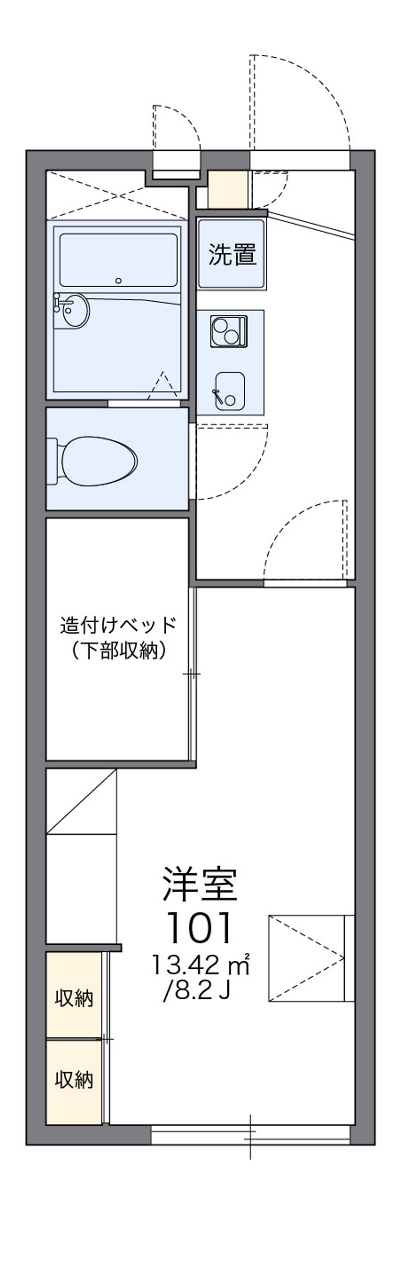 レオパレスやはた 間取図