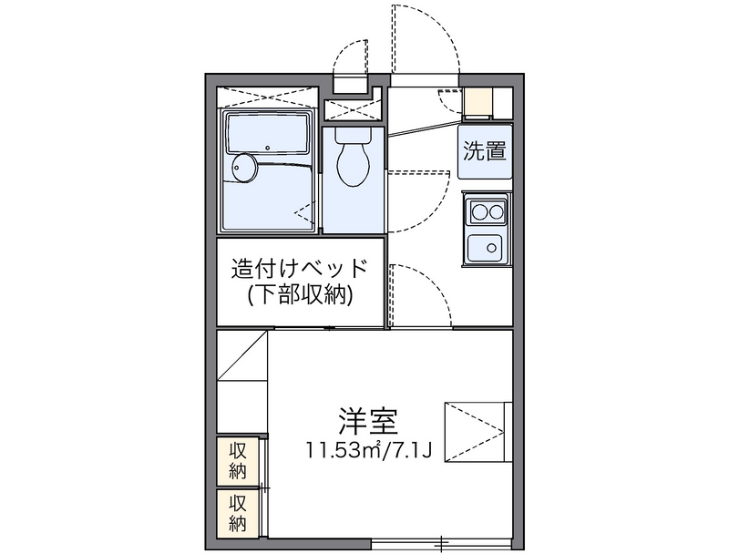 レオパレスサンバード 間取図
