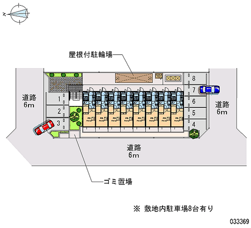 レオパレスメルベーユ　ＳＯＧＡ 区画図