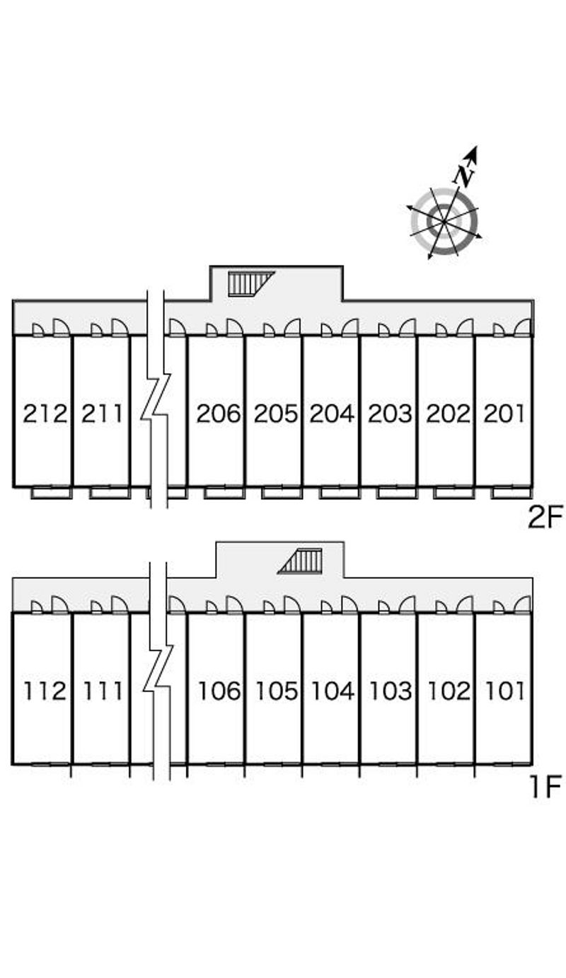 レオパレスステュディオ箕面Ⅰ 間取配置図