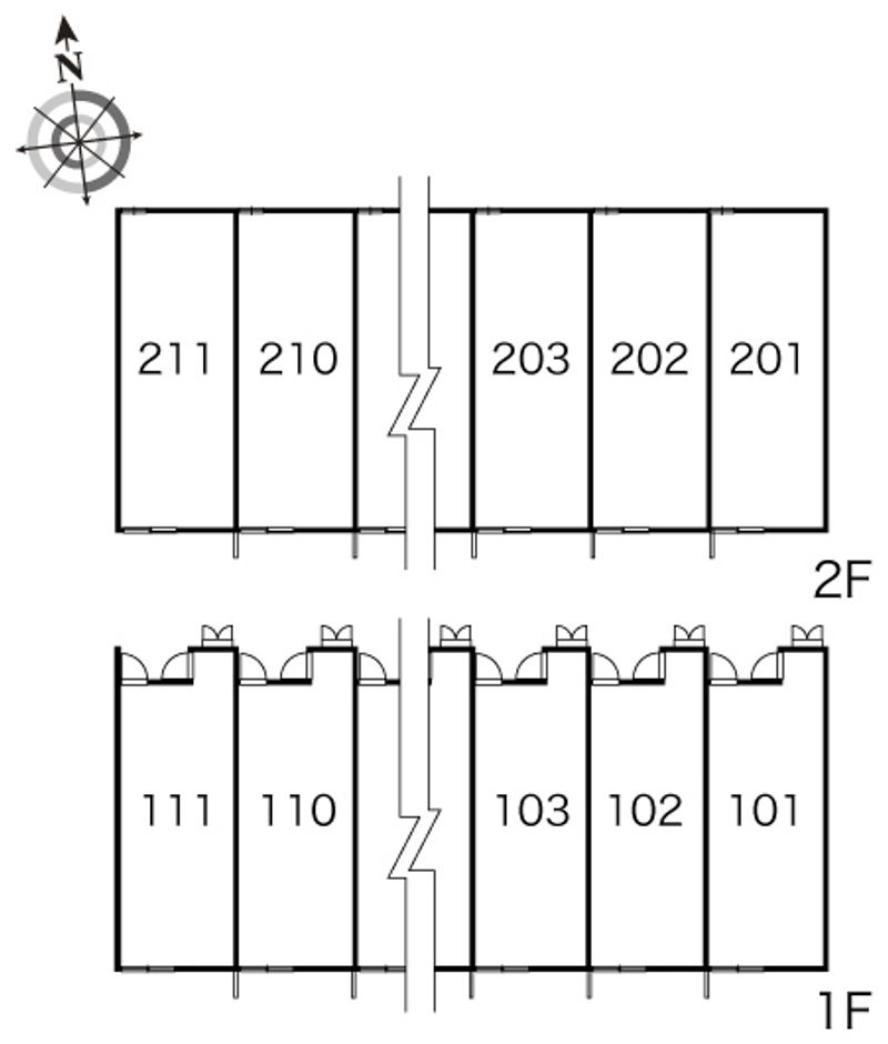 レオパレス清流 間取配置図