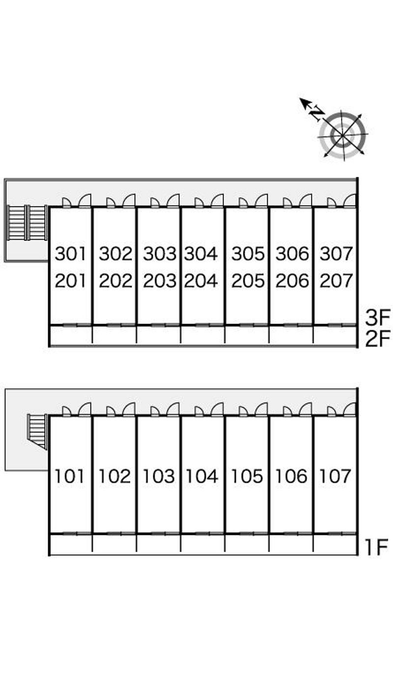レオパレスフロンティア 間取配置図