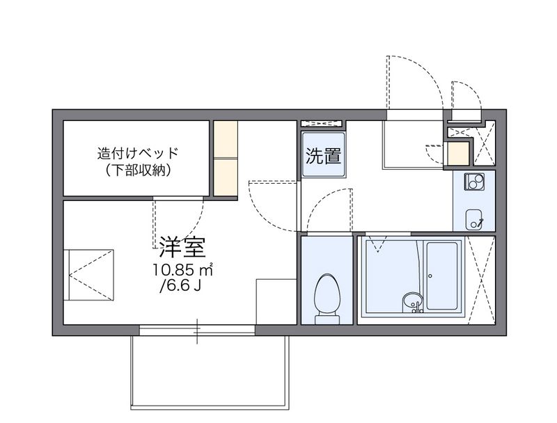 レオパレスクロスウィステリア 間取図