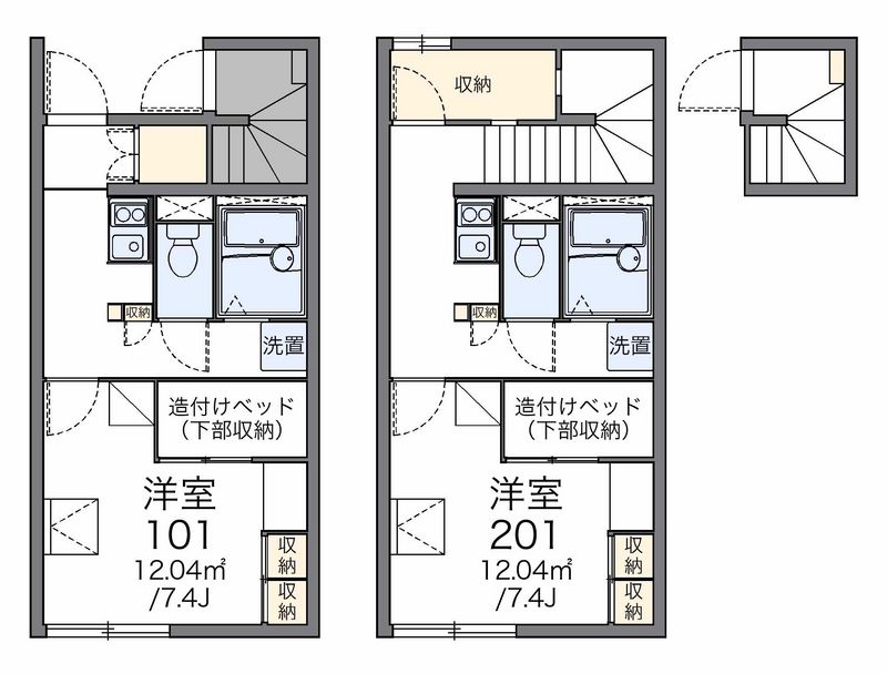 レオパレスウッド　ワーク 間取図
