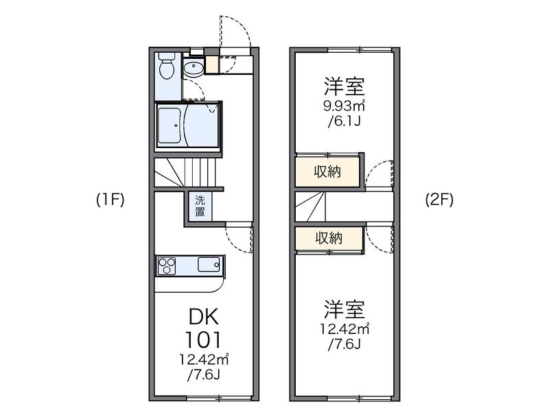 レオパレスラメール 間取図