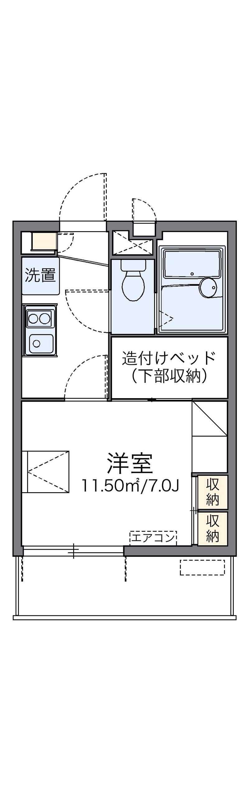 レオパレス玉川ソレイユ 間取図