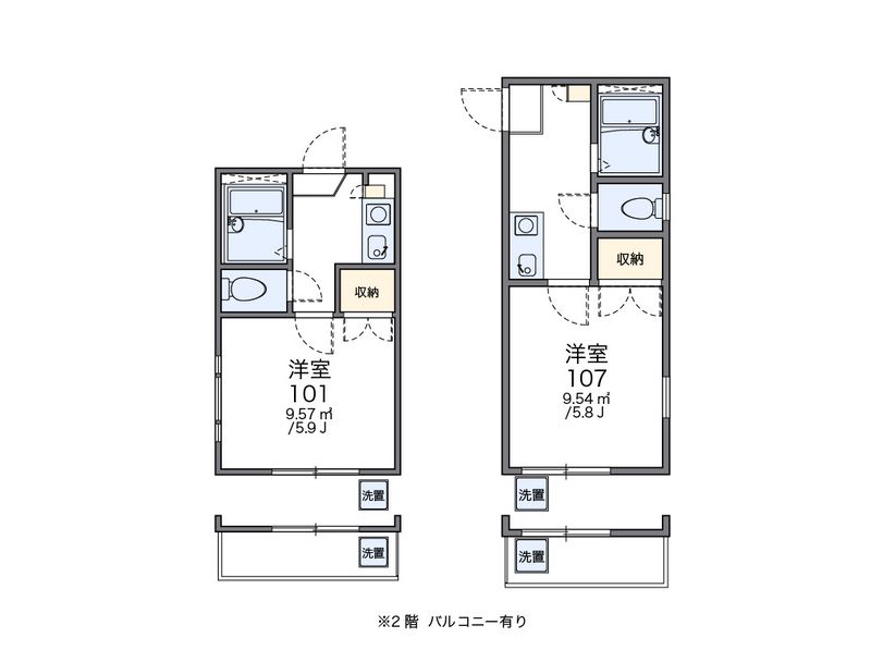 レオパレス中野第６ 間取り