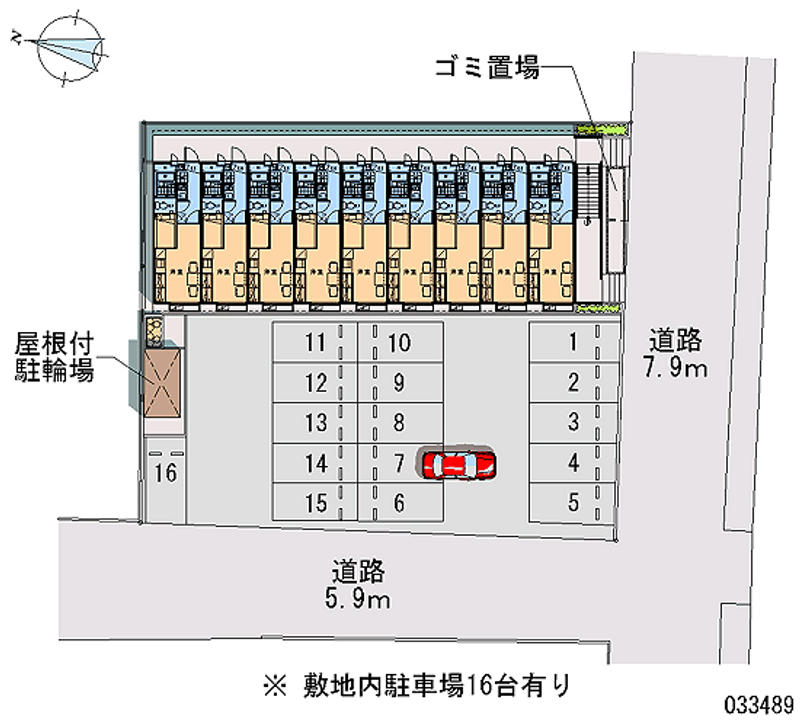 レオパレスウィング尾仲 月極駐車場