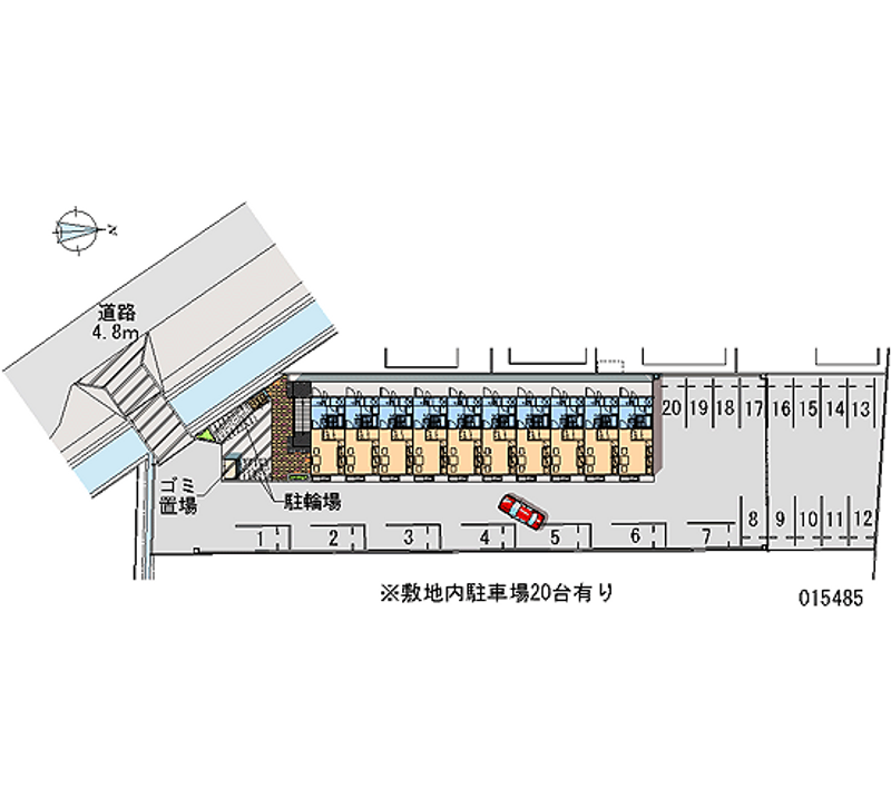 レオパレスブルースカイⅢ 月極駐車場