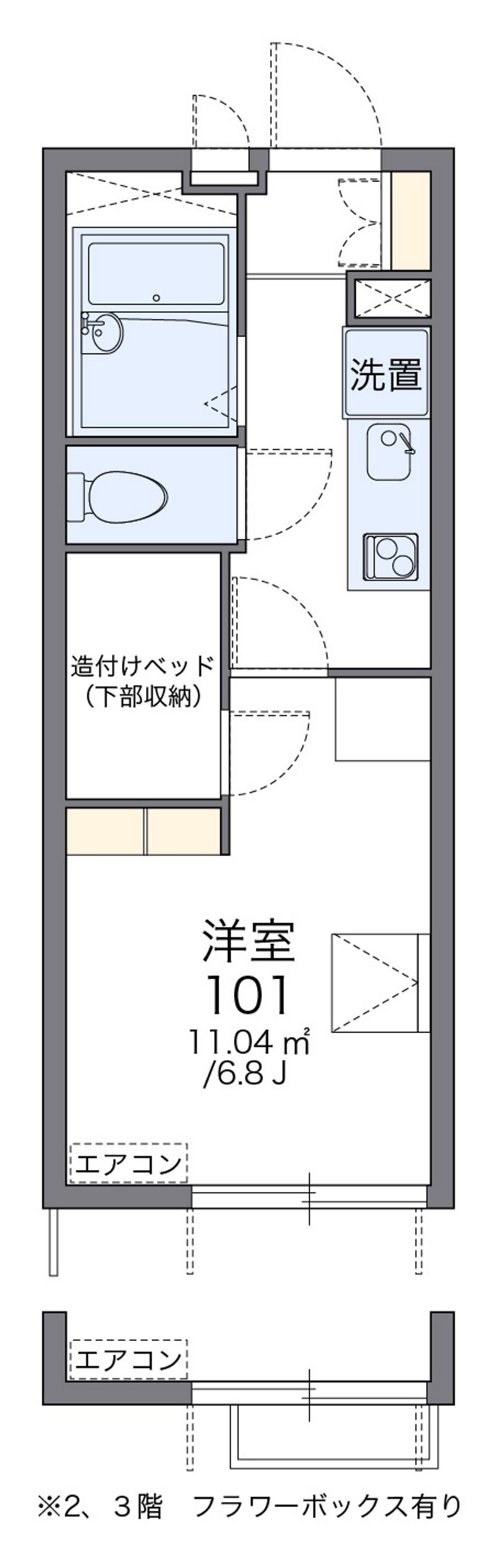 レオパレスＨＡＭＡＣＨＯ 間取図