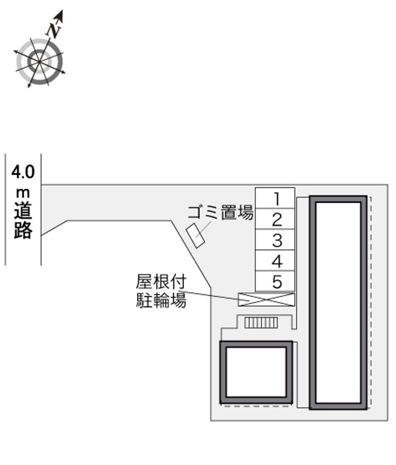 レオパレスＭＫアパートメント 配置図