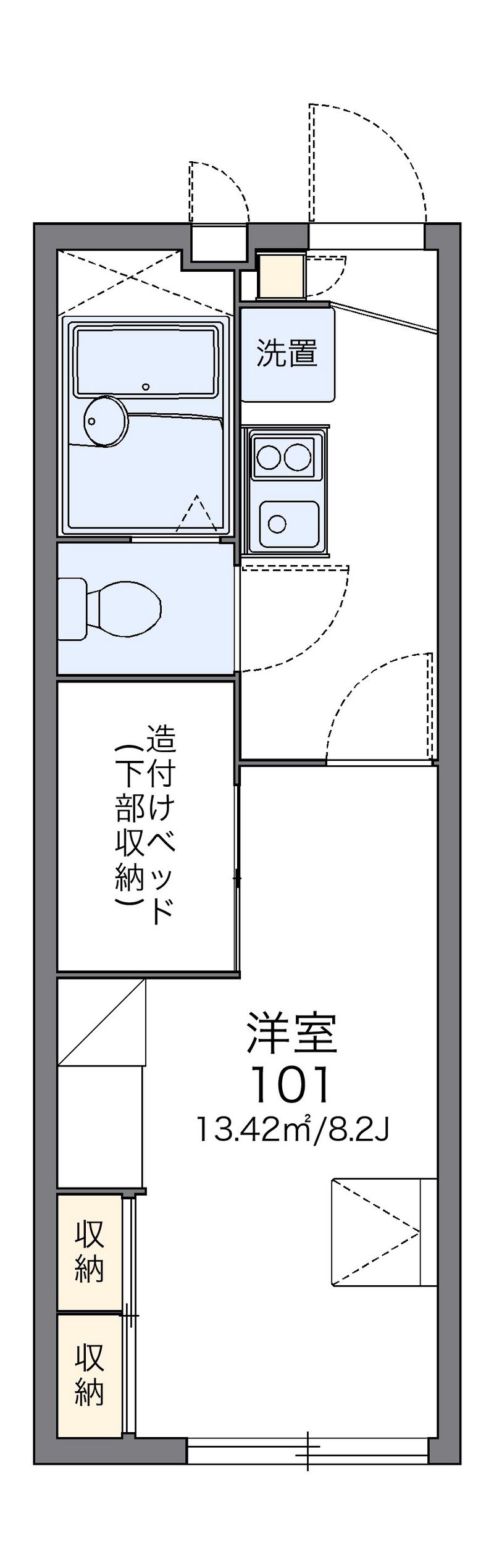 レオパレスメルシー２００５ 間取図