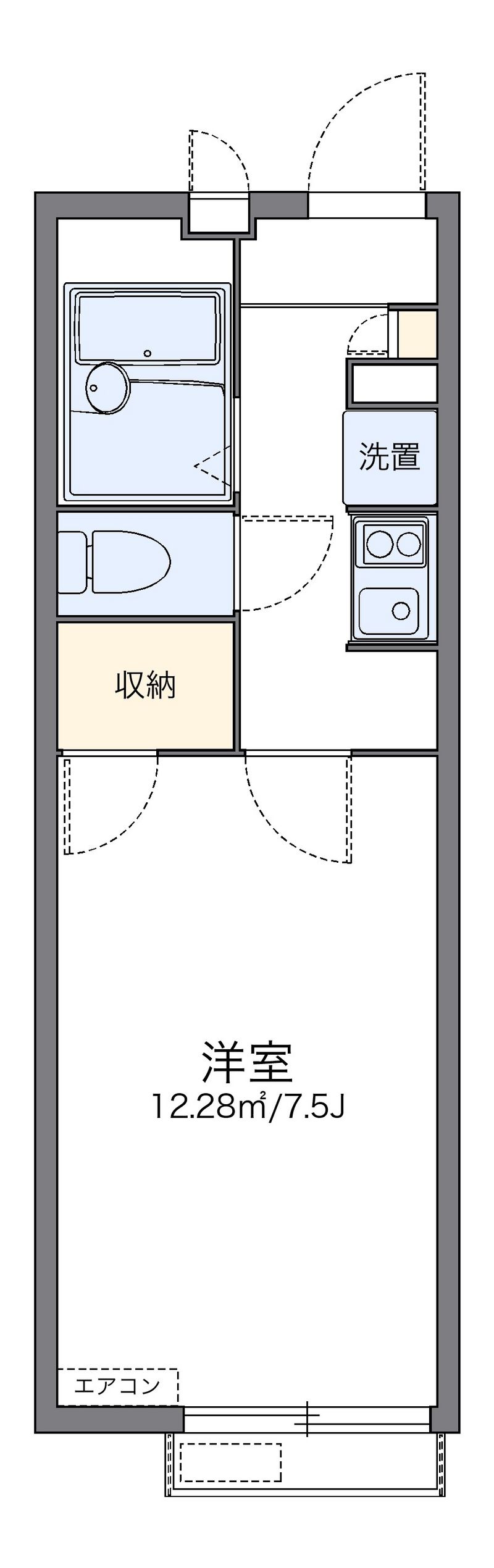 レオパレスグランドリア泉 間取図