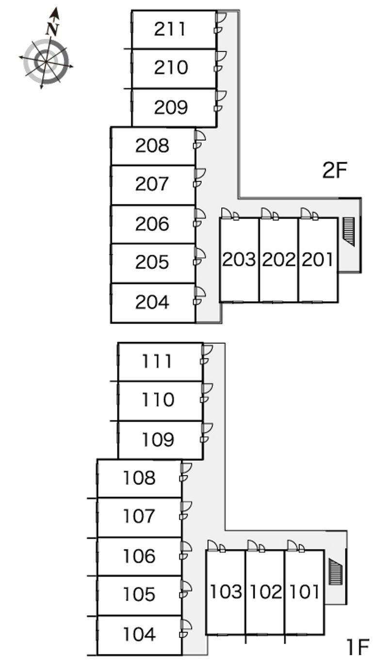 レオパレスしんばし 間取配置図