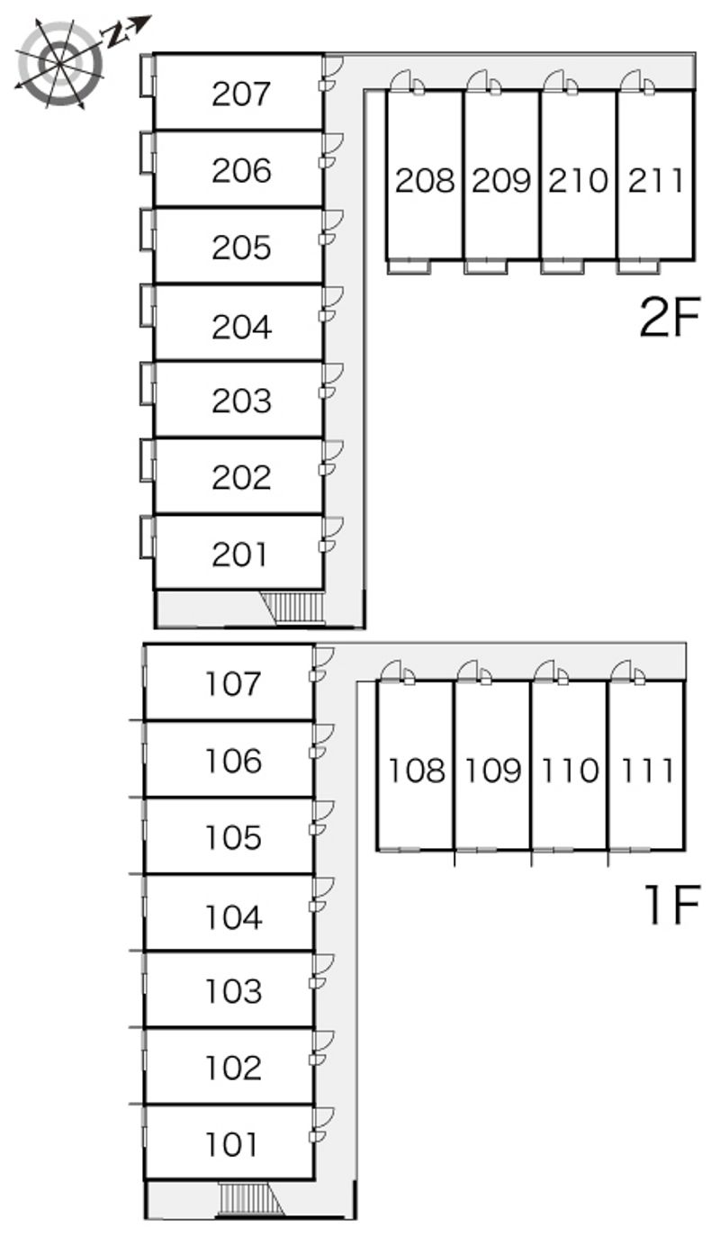レオパレスフォーレスト 間取配置図