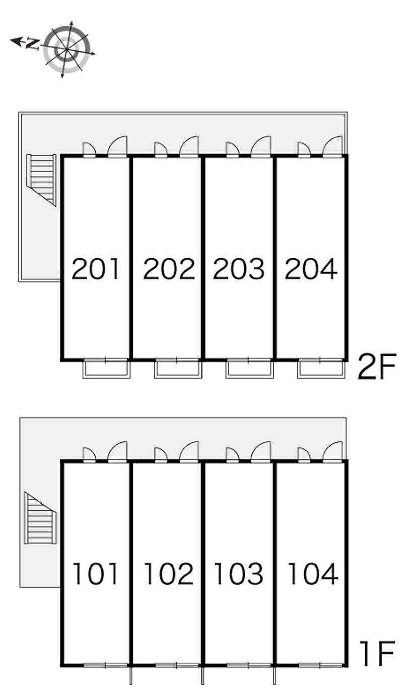 レオパレス己斐中壱番館 間取り配置図