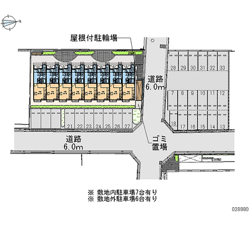 レオパレス喜楽楽１ 月極駐車場