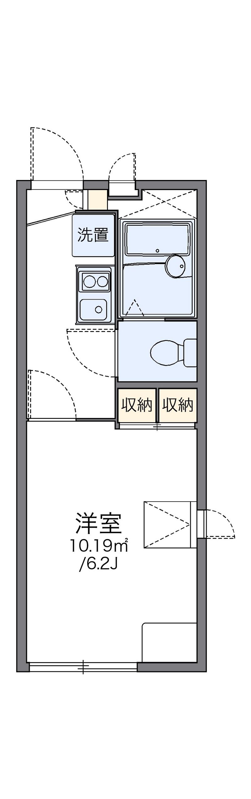 レオパレスフィレンツェ赤坂Ⅰ 間取図