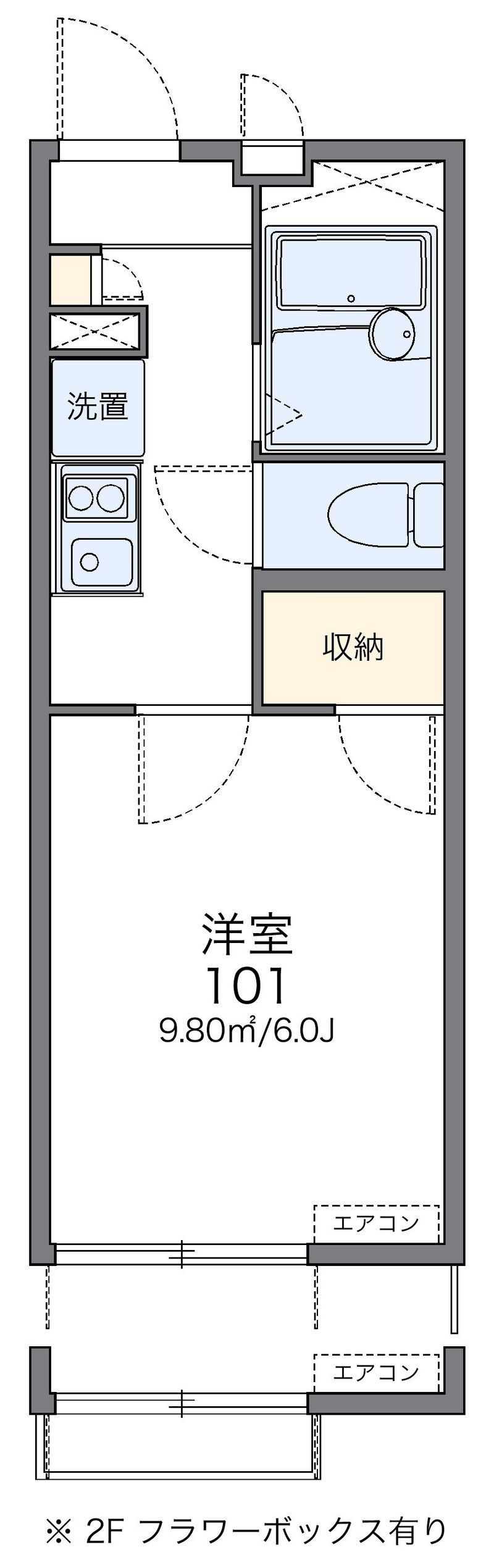 レオパレスハピネス光が丘 間取図
