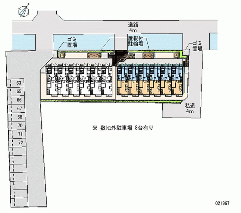 レオパレスグリーンハイツ３号館 月極駐車場