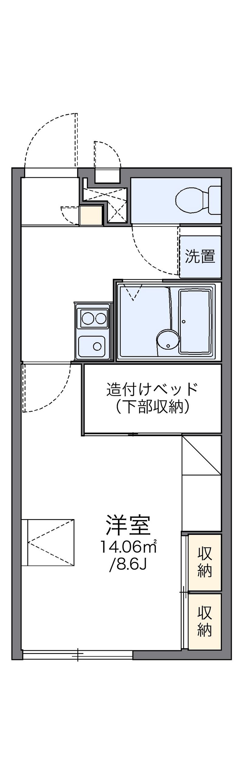 レオパレスフリージア 間取図