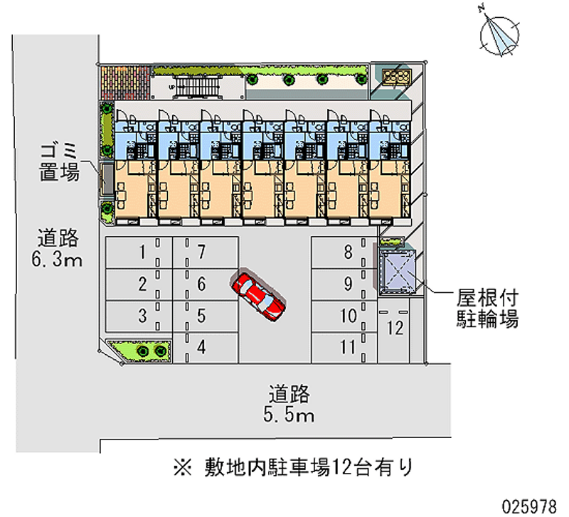 レオパレスレモ 月極駐車場