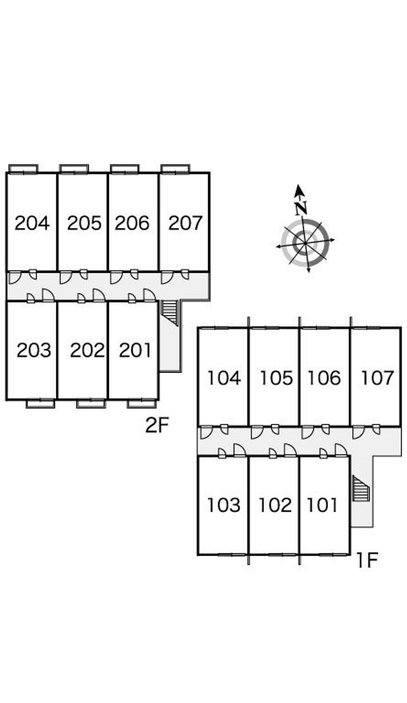レオパレスアミティエ 間取配置図