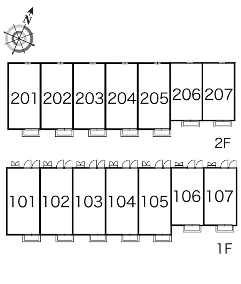 レオパレスグリーンプレイス 間取配置図