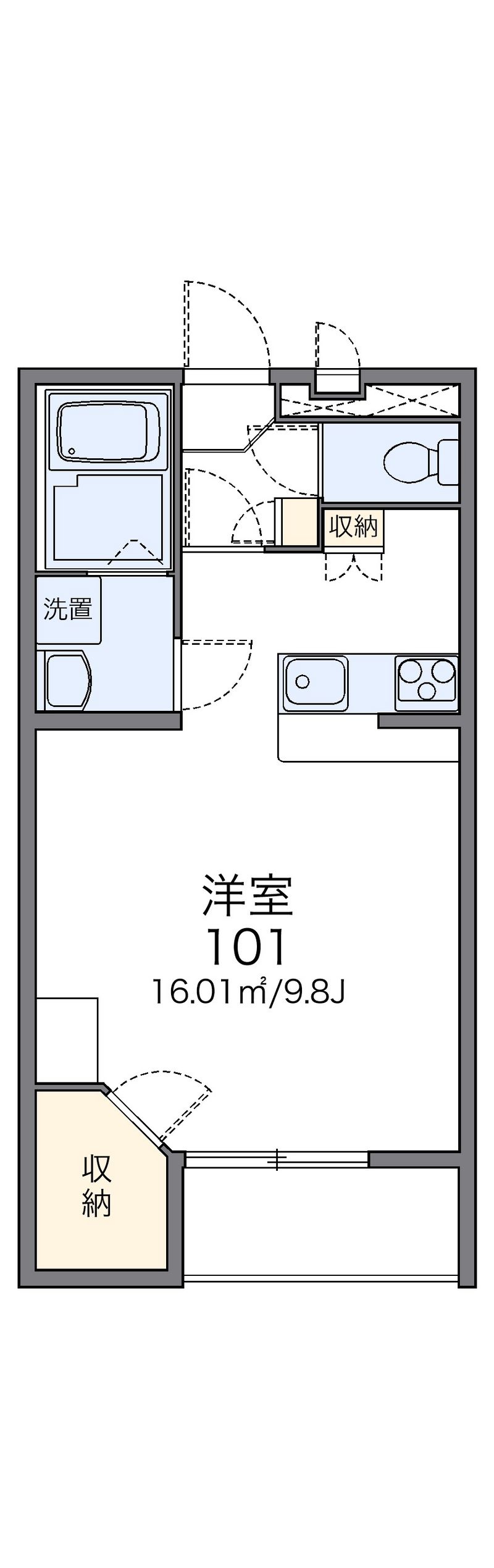 レオパレスファミリアシモサトⅡ 間取図