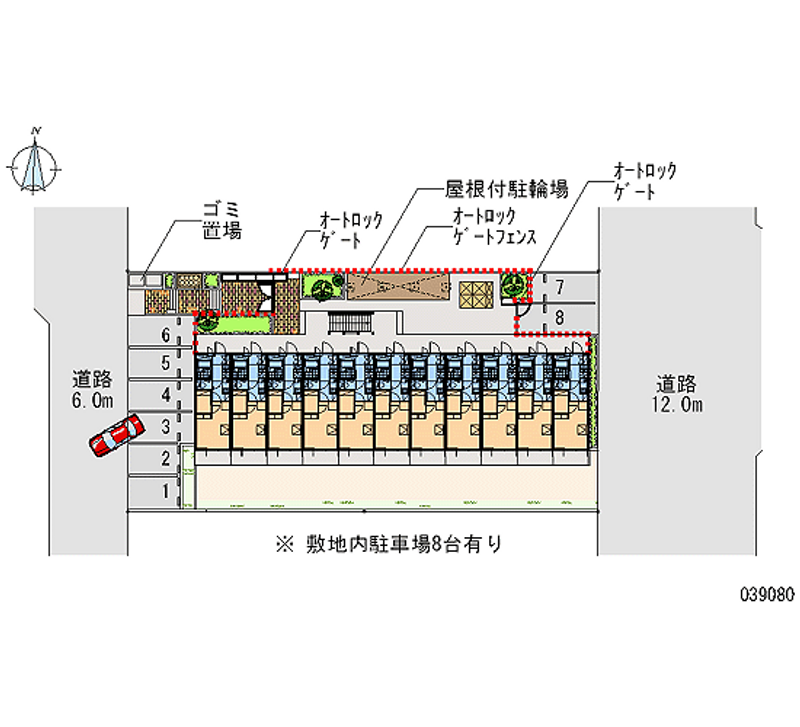 レオパレスミワノ　パーク 区画図