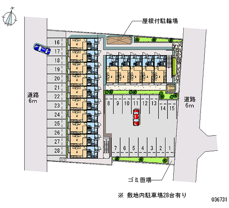 レオパレス市場台 月極駐車場