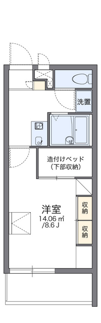 レオパレスレオリバーサイド２１ 間取り図