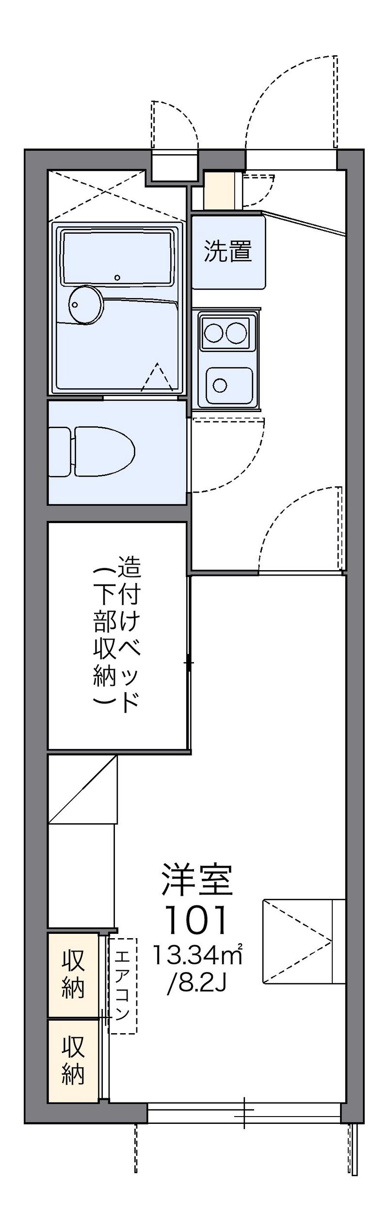 レオパレスパストラーレⅡ 間取図