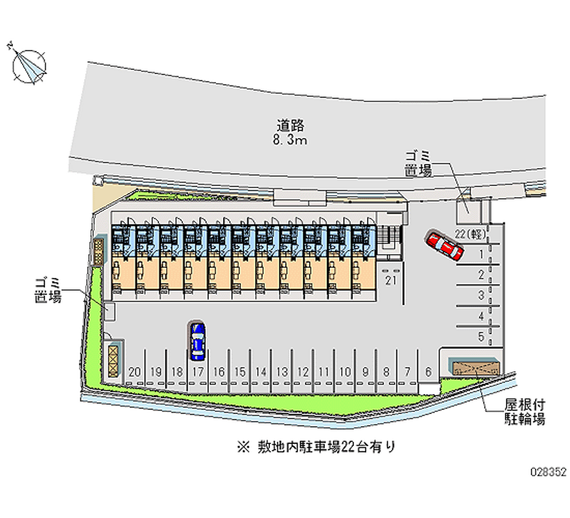 レオパレスＲａｃｏｏｎＤ　５ 月極駐車場