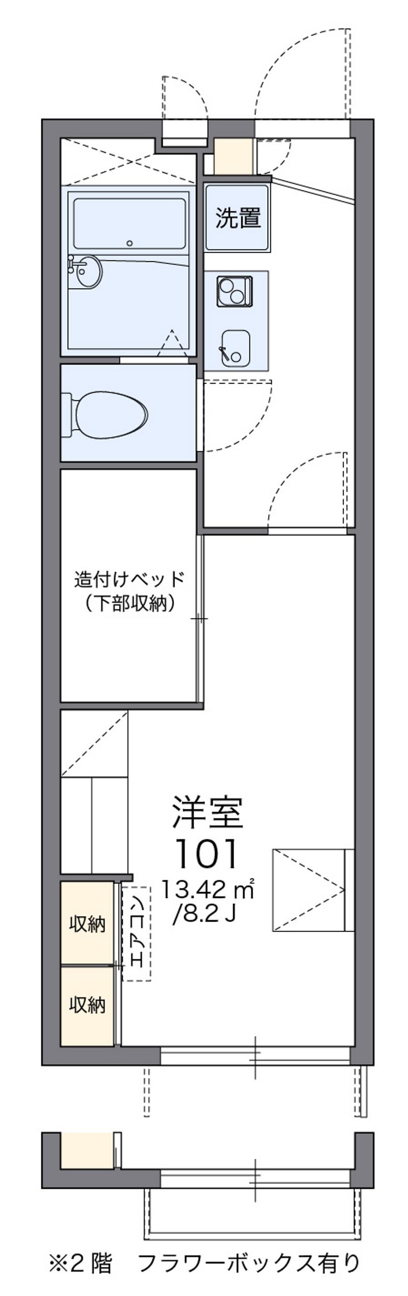 レオパレスベアフルーツ 間取図