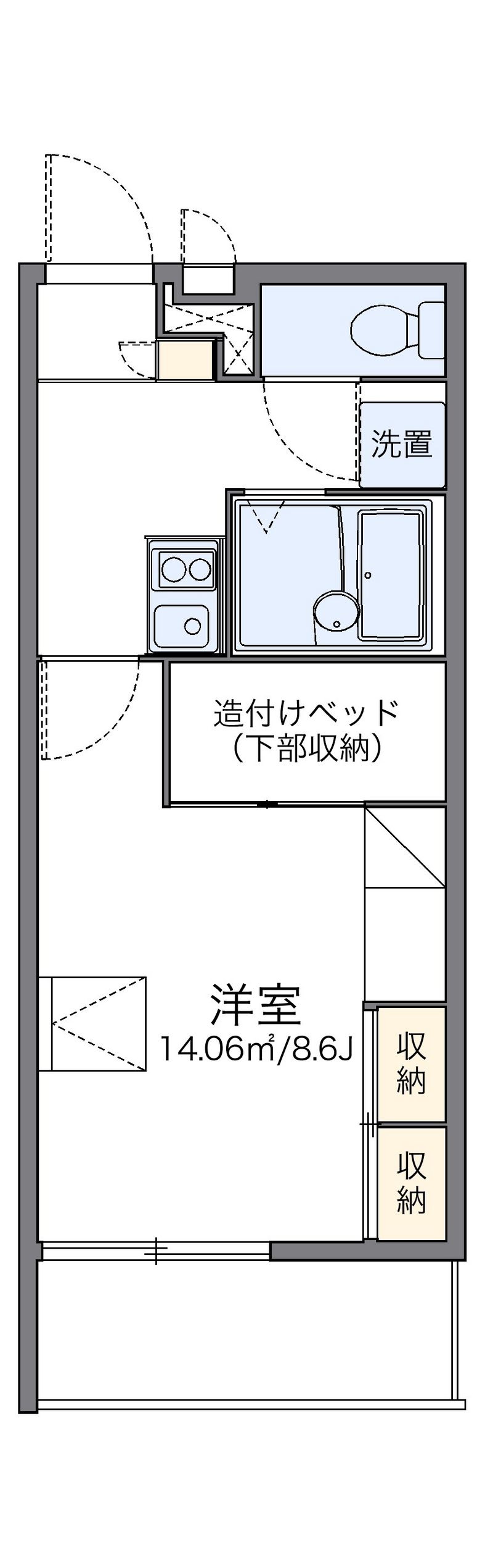 レオパレスハピネス 間取図