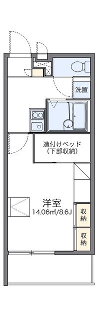 レオパレスハピネス 間取り図