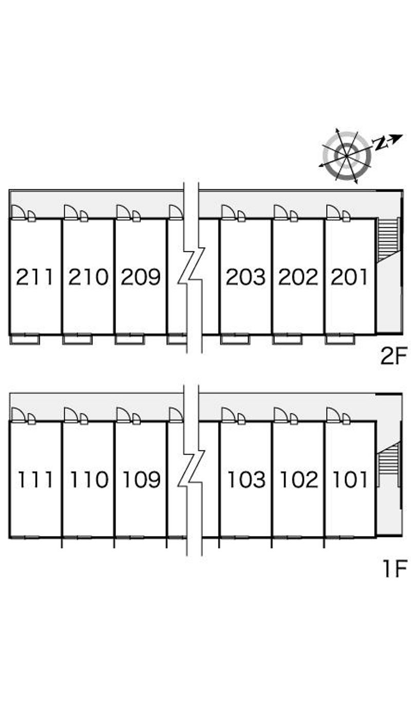 レオパレス小牧原 間取配置図